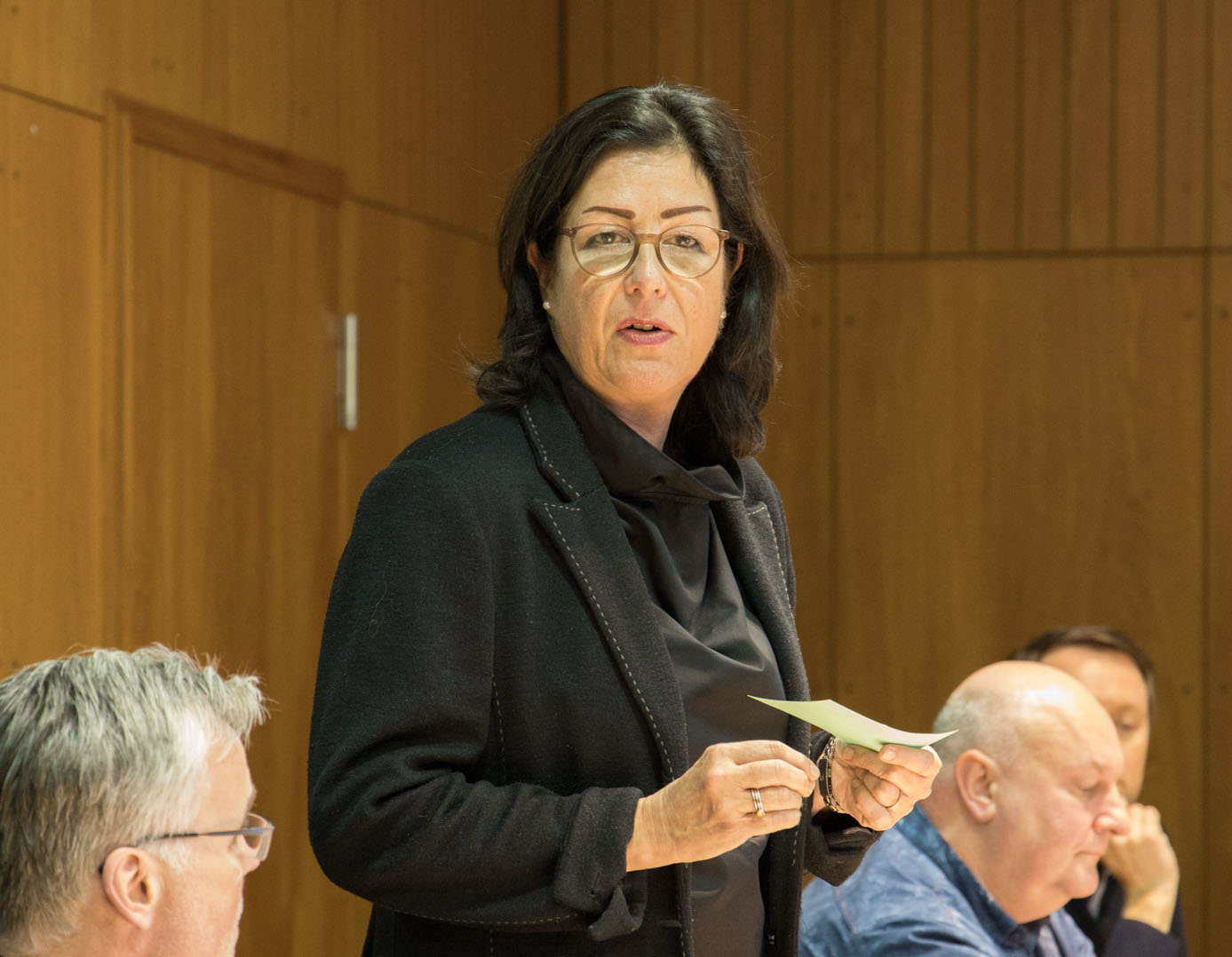Martina Köster-Flashar bei der Wahlversammlung zur Landrats-Kandidatur.